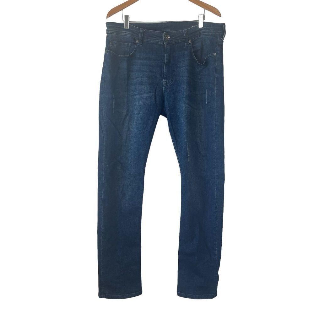 Seven7 Jeans Men's Premium Distressed Denim Slim Straight Leg Jeans‎ Sz W36 L32